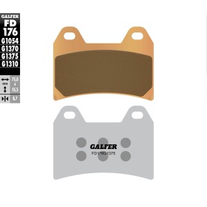 Klocki hamulcowe GALFER KH244 Spiek metaliczny złote - sklep sportowy