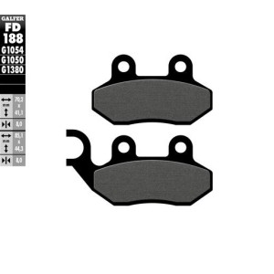 GALFER KLOCKI HAMULCOWE KH264 PÓŁMETALICZNE SCOOTER - najlepsza jakość w dobrej cenie