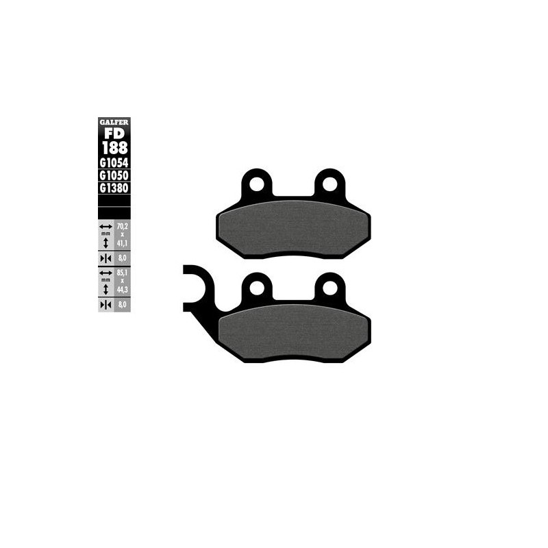 GALFER KLOCKI HAMULCOWE KH264 PÓŁMETALICZNE SCOOTER - najlepsza jakość w dobrej cenie