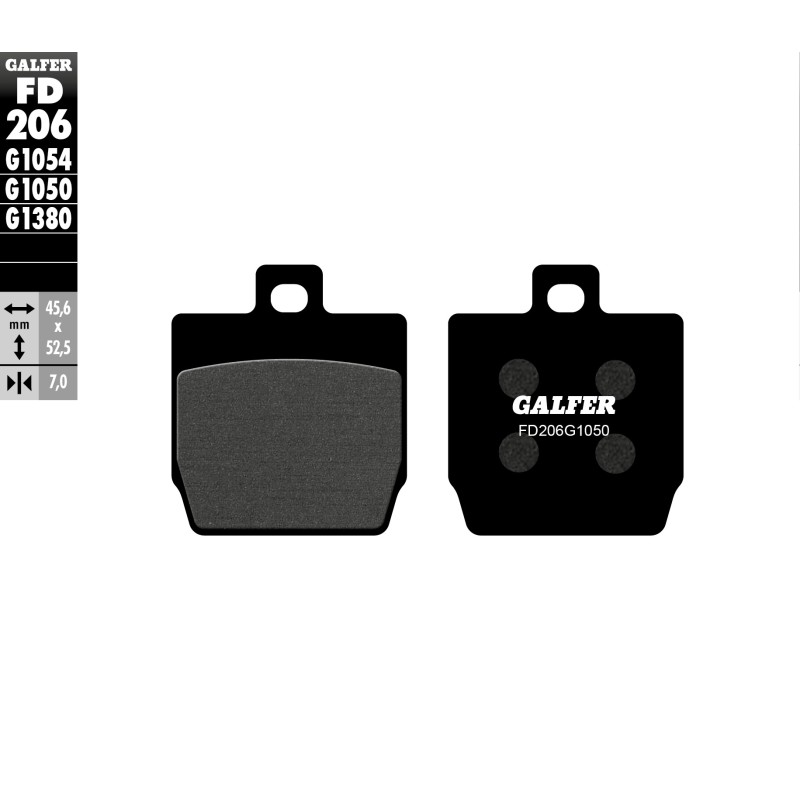 GALFER KLOCKI HAMULCOWE KH268 PÓŁMETALICZNE SCOOTER - Sklep Motoryzacyjny