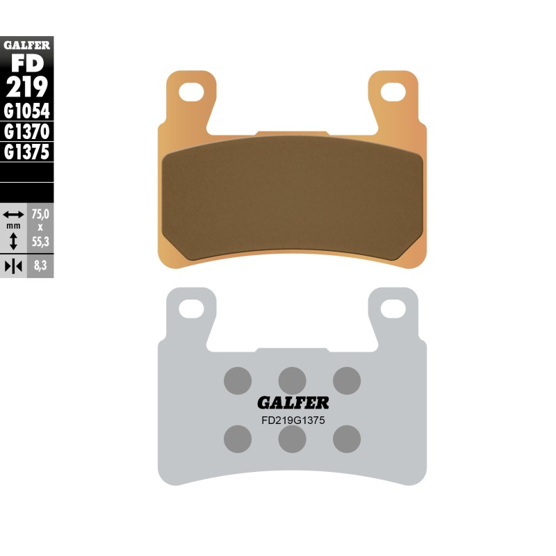 GALFER KLOCKI HAMULCOWE KH265 / KH296 SPIEK METALICZNY (ZŁOTE) SPORT