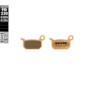 GALFER KLOCKI HAMULCOWE KH325 SPIEK METALICZNY ZŁOTE OFF ROAD KTM SX50/65 TYŁ