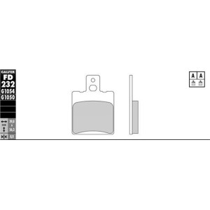 GALFER KLOCKI HAMULCOWE KH047 PÓŁMETALICZNE - Grubość 8,0mm