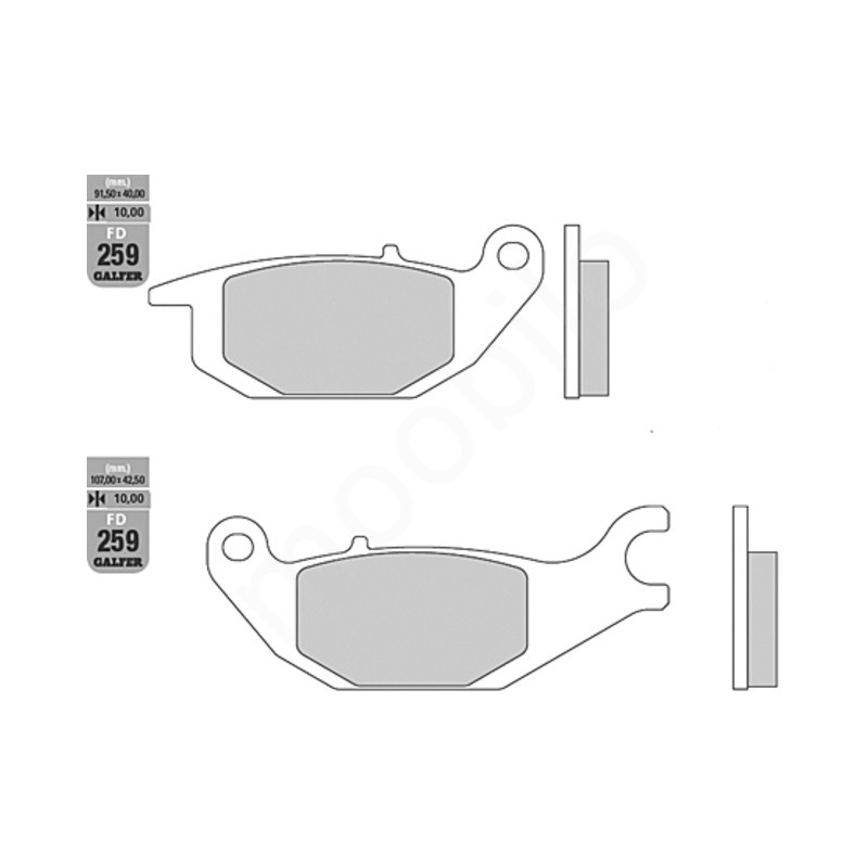 GALFER KLOCKI HAMULCOWE KH343 PÓŁMETALICZNE - oferta specjalna, wyprzedaż