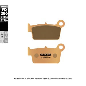 GALFER KLOCKI HAMULCOWE KH367 SPIEK METALICZNY (ZŁOTE) OFF ROAD