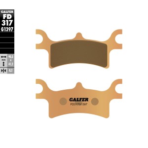 Klocki hamulcowe GALFER KH314 złote tył ATV Polaris 325/330/400/450/500/700/800