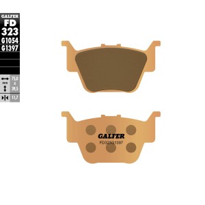 GALFER KLOCKI HAMULCOWE KH373 SPIEK METALICZNY (ZŁOTE) ATV TYŁ HONDA TRX 420 '09-