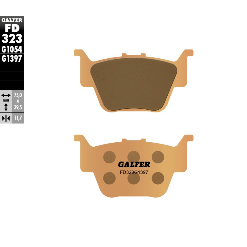 GALFER KLOCKI HAMULCOWE KH373 SPIEK METALICZNY (ZŁOTE) ATV TYŁ HONDA TRX 420 '09-