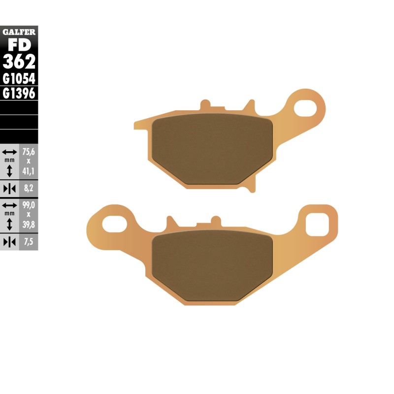 Klocki hamulcowe GALFER KH401 złote do Suzuki RM 85 '05-'23