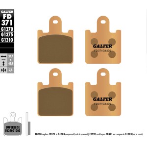 Klocki hamulcowe GALFER KH417/4 Spięk metaliczny (złote) - Street