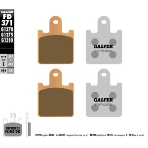 GALFER KLOCKI HAMULCOWE KH417/4 SPIEK METALICZNY ZŁOTE SPORT