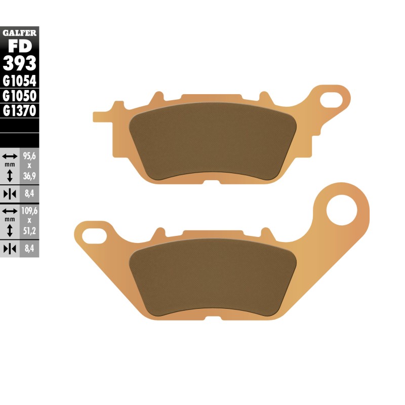 Klocki hamulcowe GALFER KH464 złote Yamaha N-Max 125/150