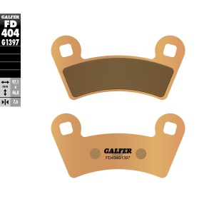 Klocki hamulcowe GALFER KH456 złote do ATV Polaris - przód