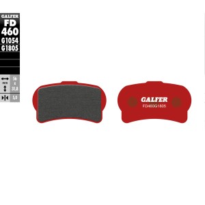 Klocki hamulcowe GALFER KH644 półmetaliczne do motocykli trial Gas Gas, Montesa, Ossa, Honda Red (przód)