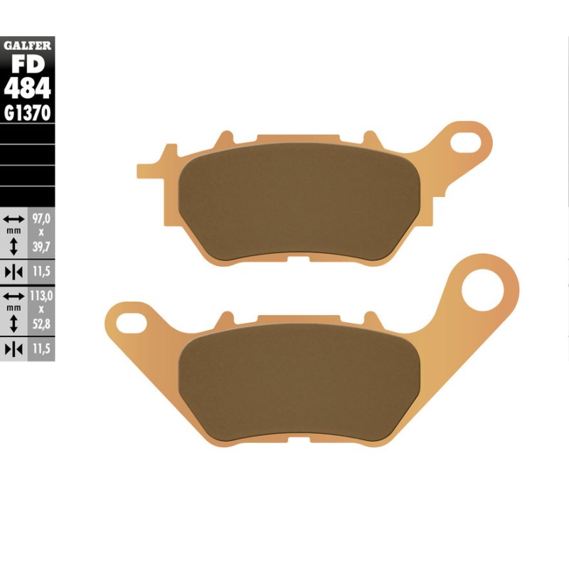 Klocki hamulcowe GALFER KH662 złote do Yamaha YZF-R25, YZF-R3, MT-03, MT-25