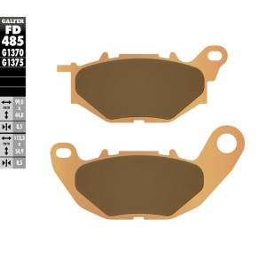 Klocki hamulcowe GALFER KH663 złote do Yamaha YZF-R3, MT-03, XMAX 125, XMAX 300