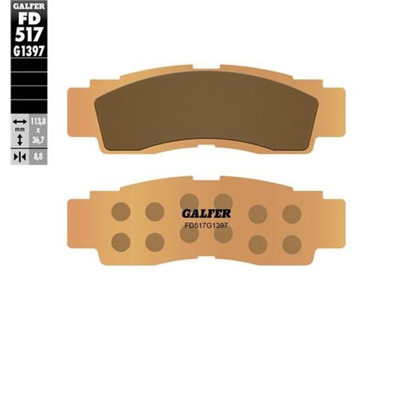 Klocki hamulcowe GALFER KH676 złote ATV Yamaha Wolverine YXZ