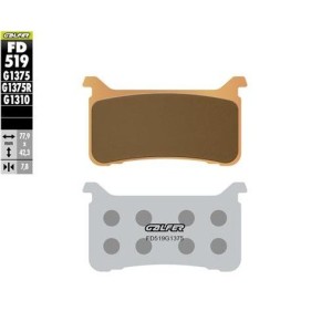 Klocki hamulcowe GALFER KH700 złote do Hondy CBR 600RR '18-, VFR 800 '17-, Crossrunner 800X '17