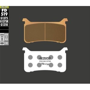 GALFER KLOCKI HAMULCOWE KH700 ZŁOTE PRZÓD HONDA CBR 600RR '18-; VFR 800 '17-; CROSSRUNNER 800X