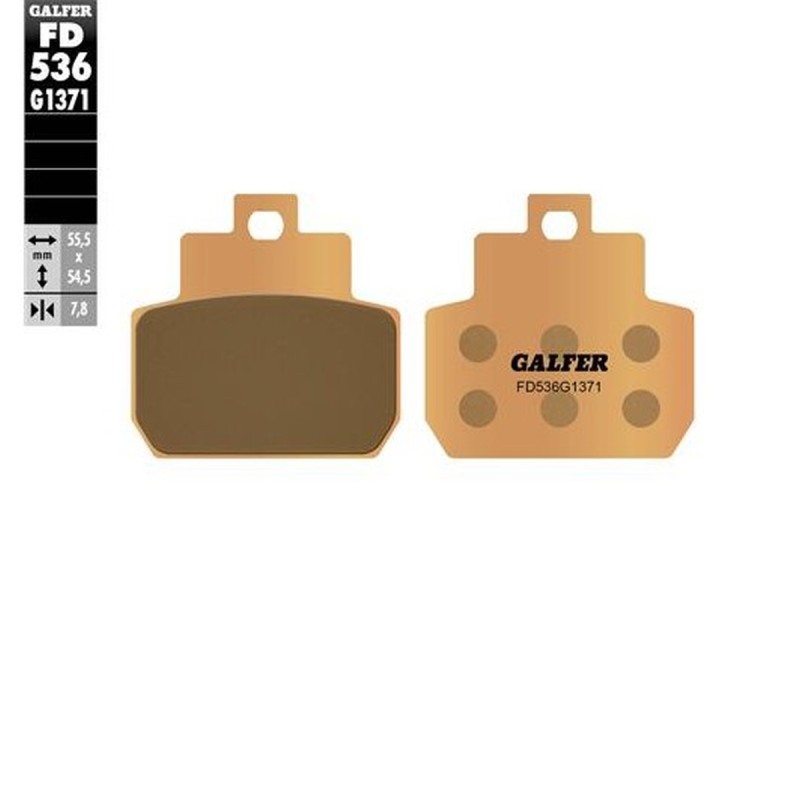 Klocki hamulcowe GALFER KH425 złote do Piaggio MP3 125/250 '08-, X8 125/200/250 '04-, X9 250 '04-