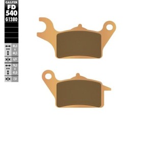 Klocki hamulcowe GALFER KH708 złote do skutera Honda Dio 110, Vision 110, Suzuki Address 1