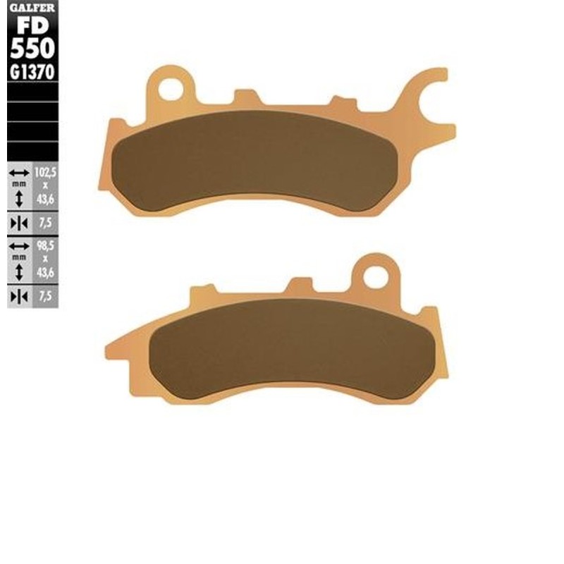 Klocki hamulcowe GALFER KH716 Złote do Honda CB 125 F '17-'20