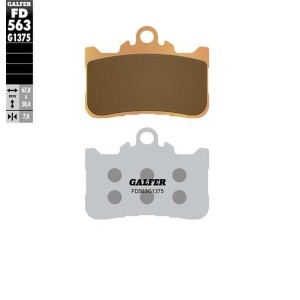 GALFER KLOCKI HAMULCOWE KH759 SPIEK METALICZNY (ZŁOTE) SPORT HONDA CB 500F '22-'24