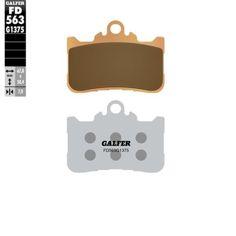 GALFER KLOCKI HAMULCOWE KH759 SPIEK METALICZNY (ZŁOTE) SPORT HONDA CB 500F '22-'24