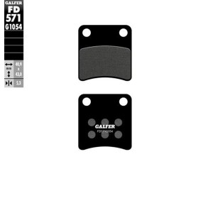 GALFER KLOCKI HAMULCOWE KH257/2 PÓŁMETALICZNE (PARKING BRAKE)