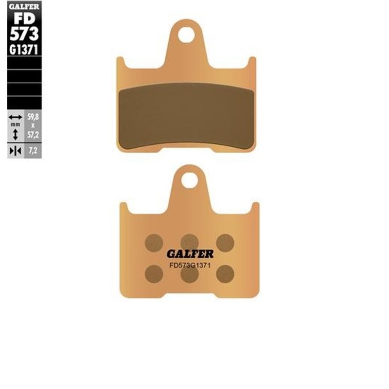 Klocki hamulcowe GALFER KH254 Spiek Metaliczny (Złote) - Tył do BMW M 1000 R '23-'24: M 1000 RR '21