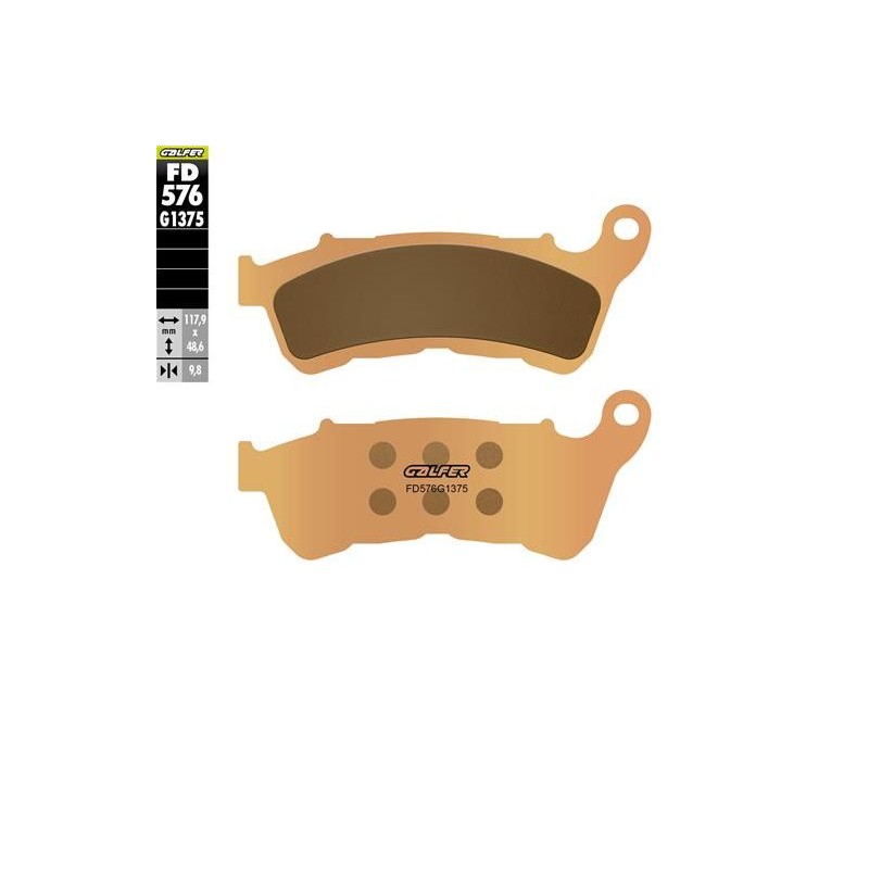 GALFER KLOCKI HAMULCOWE SPIEK METALICZNY (ZŁOTE) STREET PRZÓD HARLEY DAVIDSON XL 883 SUPERLOW '08-'14