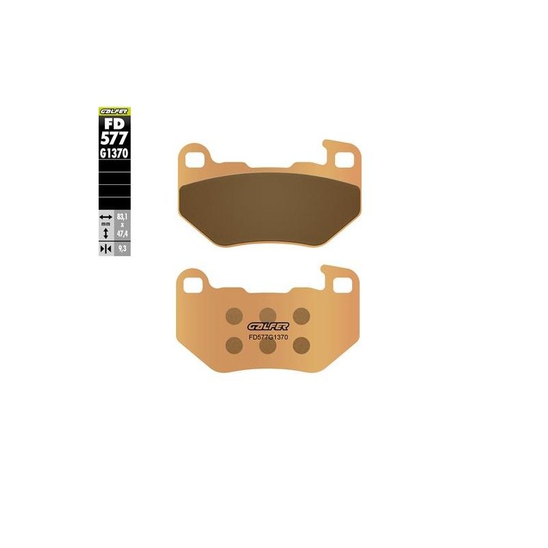GALFER KLOCKI HAMULCOWE SPIEK METALICZNY (ZŁOTE) STREET TYŁ HARLEY DAVIDSON XL 883 SUPERLOW '08-'14; RH 1250 SPOSTER S '21-'