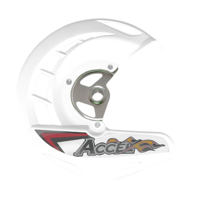Osłona tarczy hamulcowej przód KTM SX/SXF '03-'14, EXC, EXCF '03-'15 biała - promocja