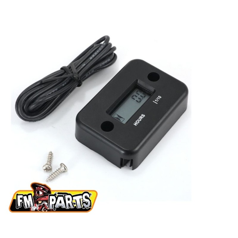 Licznik motogodzin indukcyjny wodoodporny - FM-PARTS czarny