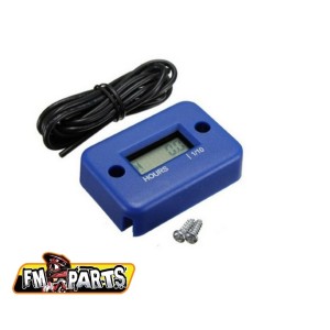 FM-PARTS LICZNIK MOTOGODZIN INDUKCYJNY WODOODPORNY NIEBIESKI