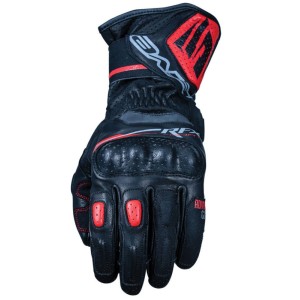 FIVE GLOVES RĘKAWICE SKÓRZANE RFX SPORT EVO KOLOR CZARNY/CZERWONY FLUO ROZMIAR 10 (L)