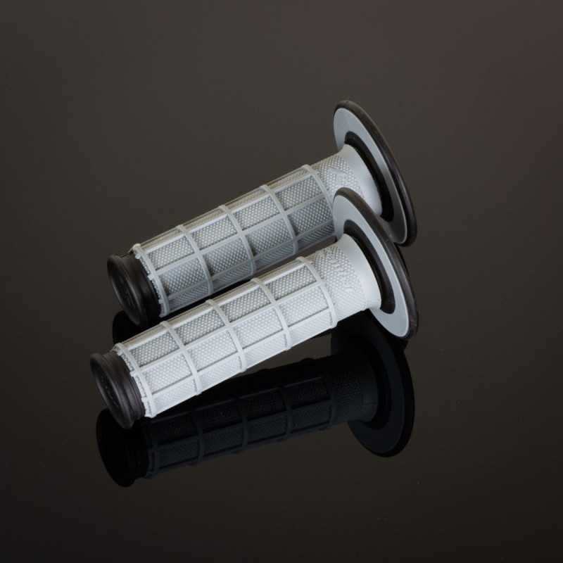 Renthal Manetki MX Dual Compound Ful Waffle Grey - Kolor Szary/Czarny
