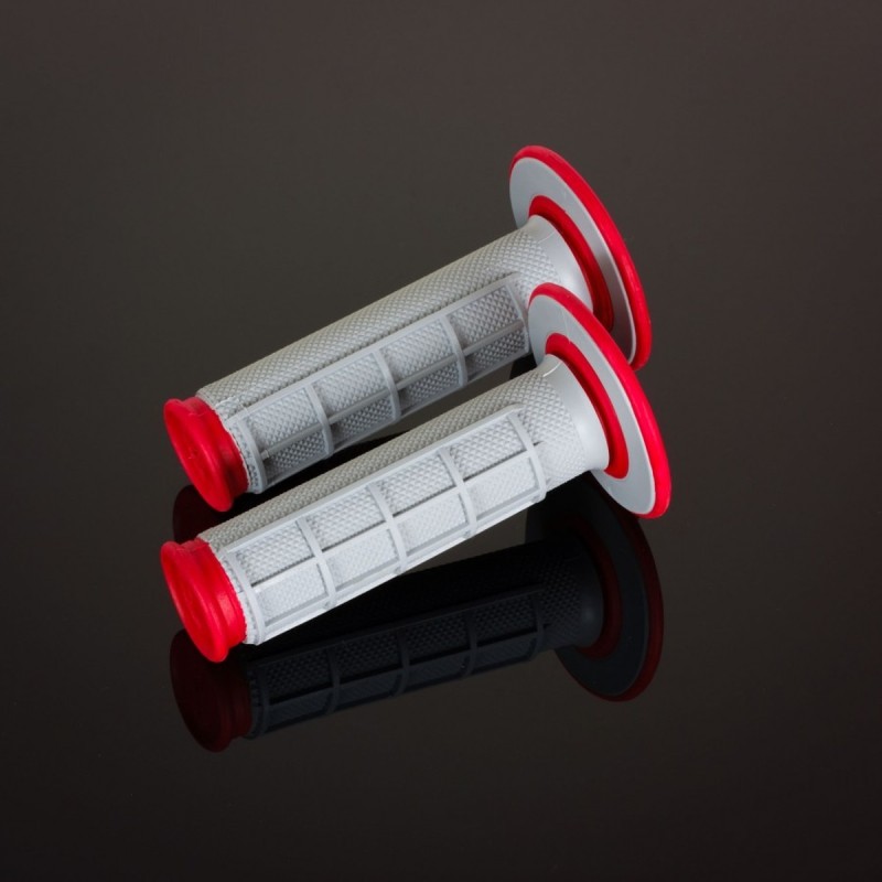 Renthal Manetki MX Dual Compound 1/2 Waffle - Szary/Czerwony