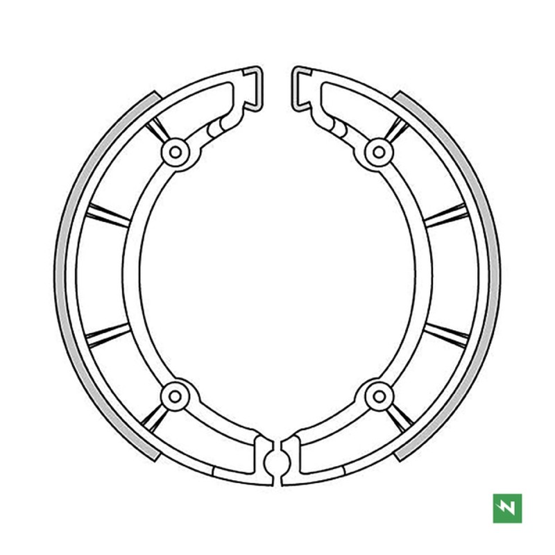 Nowe szczęki hamulcowe tył Moto Guzzi V7 Special 700 '69-'71: V 7 700 '67-'76 (220x40mm)