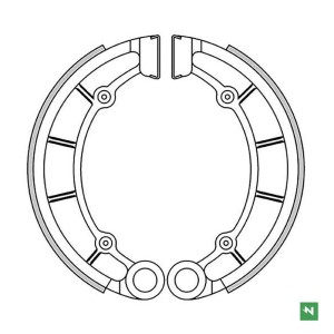 Nowe szczęki hamulcowe tył do Kawasaki KLF 300 Bayou, KVF 300 Priare, KLF 400 Bayou, KVF 400 Prair