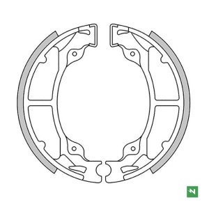 Nowe szczęki hamulcowe tył do Kawasaki KD 80 '88-'90, KDX 200 '83-'88, KH 125 '77-'81, KX 125 '82-'85 (110x30mm)