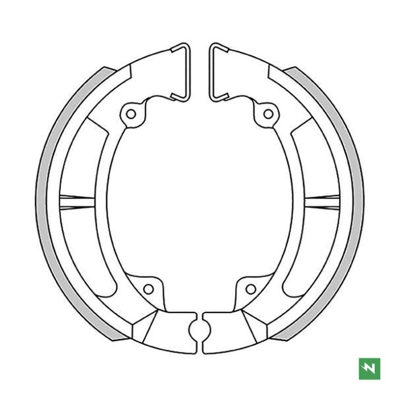 Nowe szczęki hamulcowe tył Kawasaki KX 250 '75-81: KDX 250 '79-'84: KL 250 '78-'79: KLF 180 Bayou '86-88: KLF 250 Bay