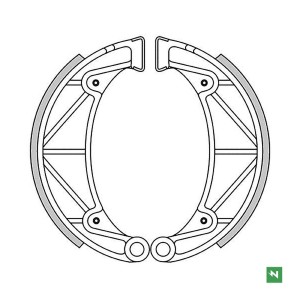 NEWFREN SZCZĘKI HAMULCOWE YAMAHA SR 250 '87-'94 (150X25MM)