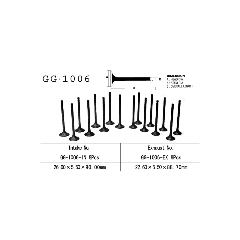 Zawór ssący Honda CB 900F 79-83, CB 1100F/R 82-85 (OEM: 14711-438-000) - Made in Japan