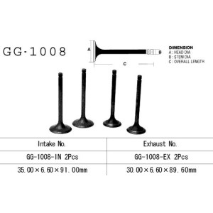 Zawór wydechowy Honda XL 500R/S \'79-\'85, FT 500 \'82-\'83 (PC07) - 1 sztuka