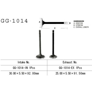Zawór wydechowy Honda XL 125 '79-'84, XL185/200R (OEM: 14721-437-000) - Made in Japan
