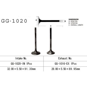 Zawór ssący Honda TRX 300 '88-00 (OEM: 14711-HC4-003) - Made in Japan