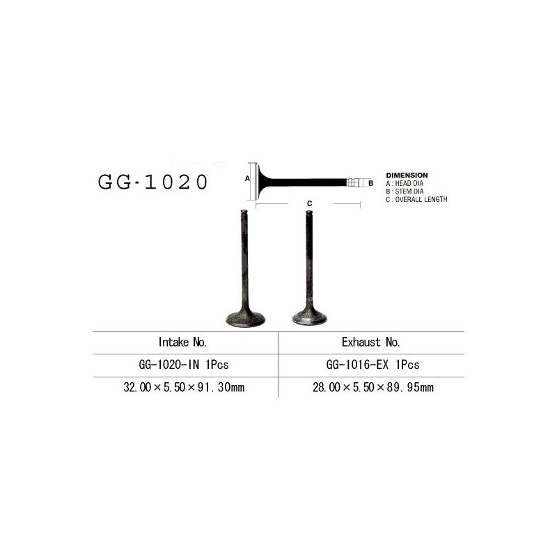 Zawór ssący Honda TRX 300 '88-00 (OEM: 14711-HC4-003) - Made in Japan