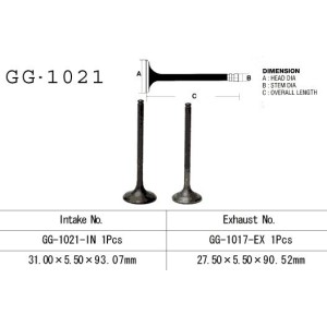 Vesrah Zawór Ssący Honda TRX 350 '86-89 (OEM: 14711-HA7-670) - Made in Japan