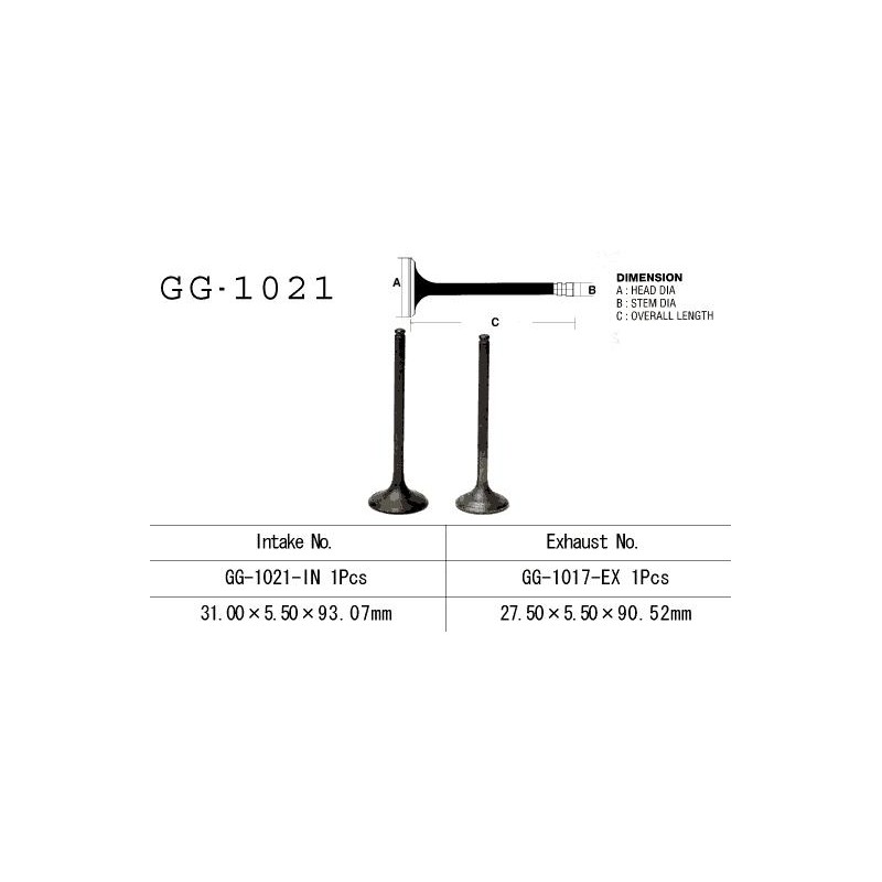 Vesrah Zawór Ssący Honda TRX 350 '86-89 (OEM: 14711-HA7-670) - Made in Japan